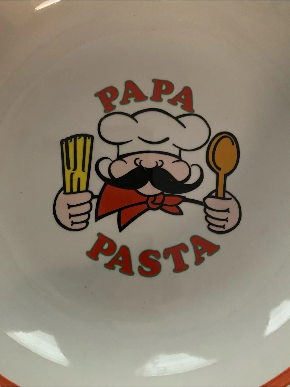 Made in Italy decorative Papa Pasta Ceramic Pasta Bowl - 13 in